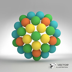 Image showing Sphere. 3d vector template. Abstract illustration. 