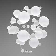 Image showing 3d abstract spheres composition. Vector illustration. 