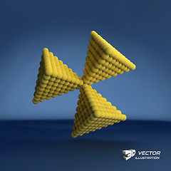 Image showing Pyramid of balls. 3d vector illustration. 