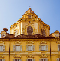 Image showing Retro look San Lorenzo church Turin