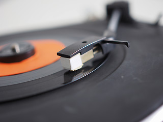 Image showing Vinyl record on turntable