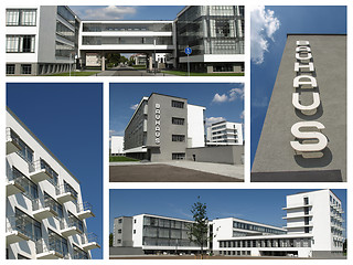 Image showing Bauhaus Dessau landmarks collage