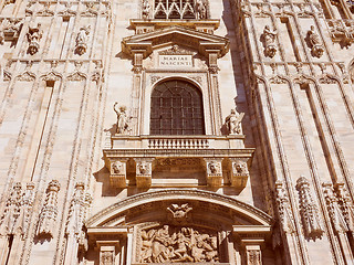 Image showing Retro look Milan Cathedral