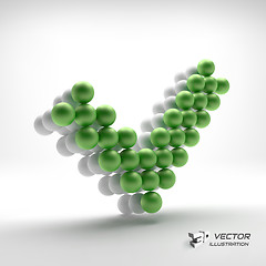 Image showing Ok sign. Web design element. 3d vector illustration.