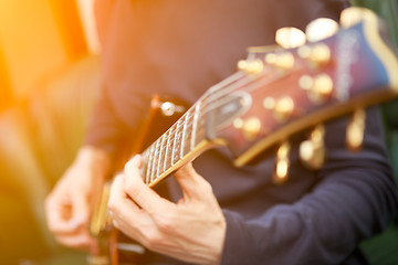 Image showing Electric guitar player