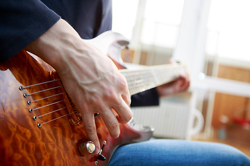 Image showing Electric guitar player