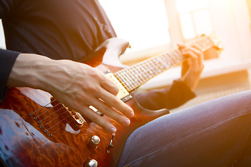 Image showing Electric guitar player