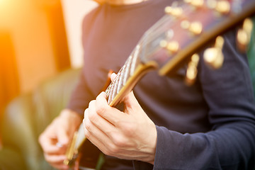 Image showing Electric guitar player