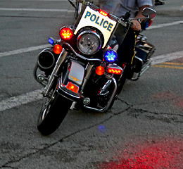 Image showing Police Motorcycle