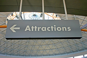 Image showing Attractions Sign