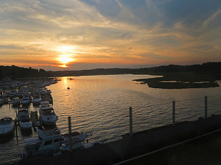 Image showing Sunset over Lake