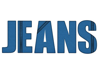 Image showing Jeans Letters Denim Blue