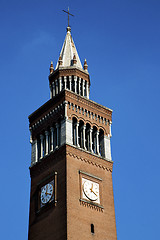 Image showing castellanza old  and church tower bell sunny day 