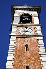 Image showing somma lombardo old abstract in    and church tower bell sunny da