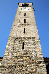 Image showing cadrezzate  old abstract in  italy   the   wall  and church  