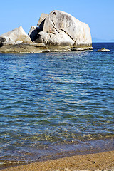 Image showing asia  kho tao coastline   big  rocks  froth  