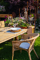 Image showing Relaxation area in a garden