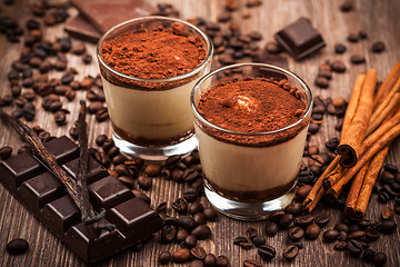 Image showing Delicious tiramisu dessert