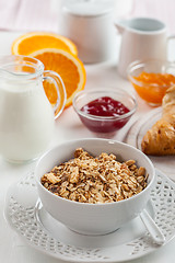 Image showing Breakfast with cereal