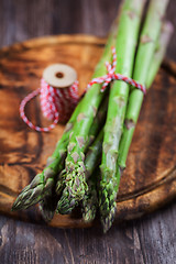Image showing Fresh green asparagus