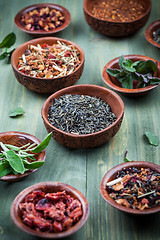 Image showing Assortment of dry tea