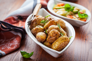 Image showing Oven baked potatoes 