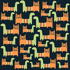 Image showing seamless pattern with cats
