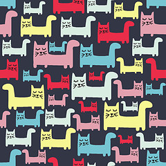 Image showing seamless pattern with cats