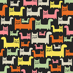 Image showing seamless pattern with cats