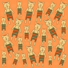 Image showing seamless pattern with bears