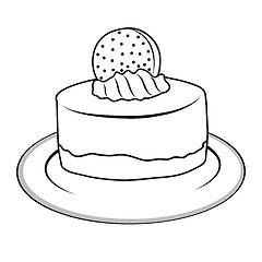 Image showing doodle cupcake