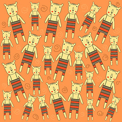 Image showing seamless pattern with bears