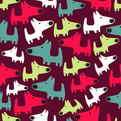 Image showing seamless pattern with dogs