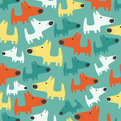 Image showing seamless pattern with dogs