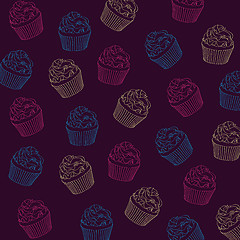 Image showing cupcakes pattern