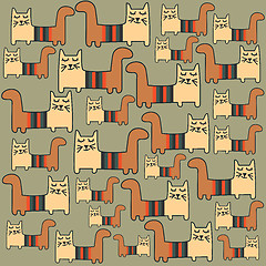 Image showing seamless pattern with cats