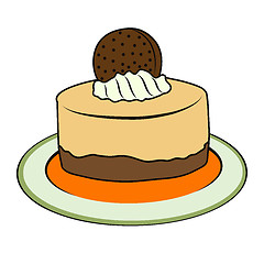 Image showing doodle cupcake