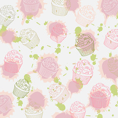 Image showing cupcakes pattern