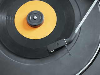 Image showing Vinyl record on turntable