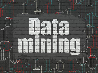 Image showing Data concept: Data Mining on wall background
