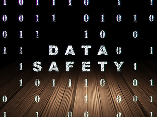 Image showing Data concept: Data Safety in grunge dark room