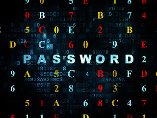 Image showing Privacy concept: Password on Digital background