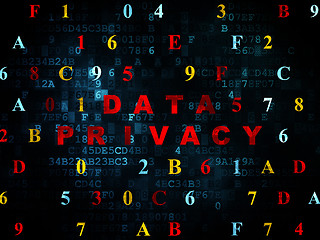 Image showing Protection concept: Data Privacy on Digital background