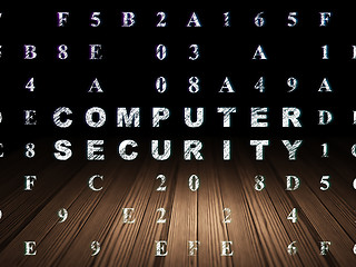 Image showing Safety concept: Computer Security in grunge dark room