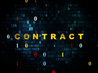 Image showing Finance concept: Contract on Digital background