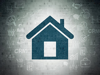 Image showing Business concept: Home on Digital Paper background