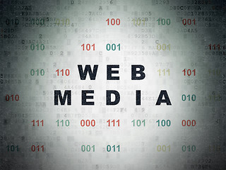 Image showing Web design concept: Web Media on Digital Paper background