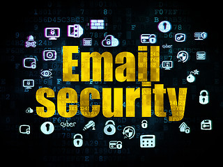 Image showing Privacy concept: Email Security on Digital background