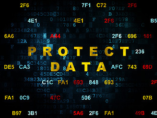 Image showing Security concept: Protect Data on Digital background