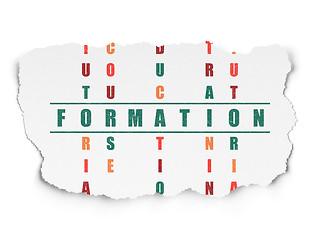 Image showing Education concept: word Formation in solving Crossword Puzzle